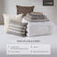 Ensemble d'édredon surdimensionné jacquard taupe-117539096