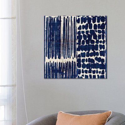Indigo Batik III by Wild Apple Portfolio - Gallery-Wrapped Canvas Giclée on Canvas
