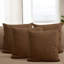 Ruthelle Brown Square Throw Pillow Cover