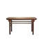 62" Long Antique Brown Console Table
