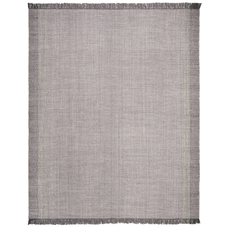 Zoltán Hand Woven Cotton Striped Rug, Rectangle 5' x 8'