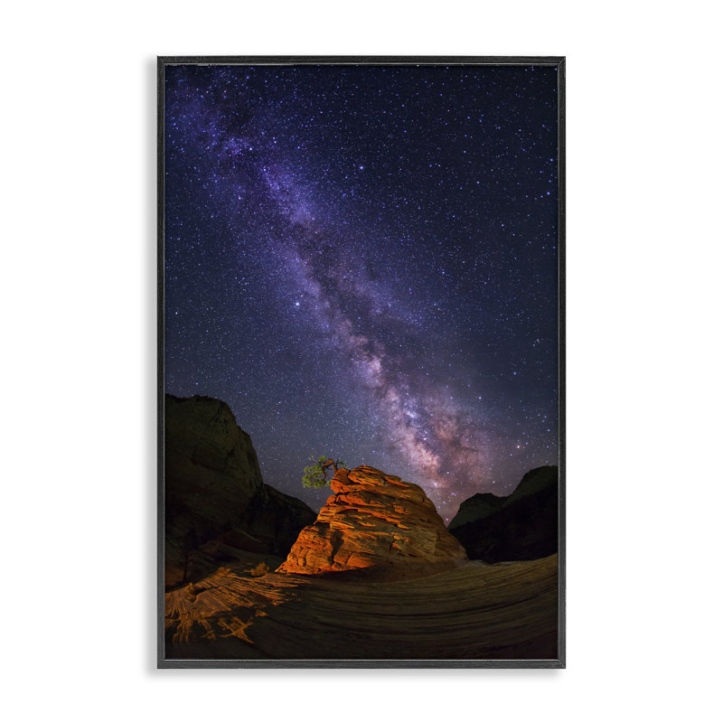 Giclée encadrée d'étoiles au-dessus du canyon Milky Way, design par Royce Bair, H 18 po x l 12 po