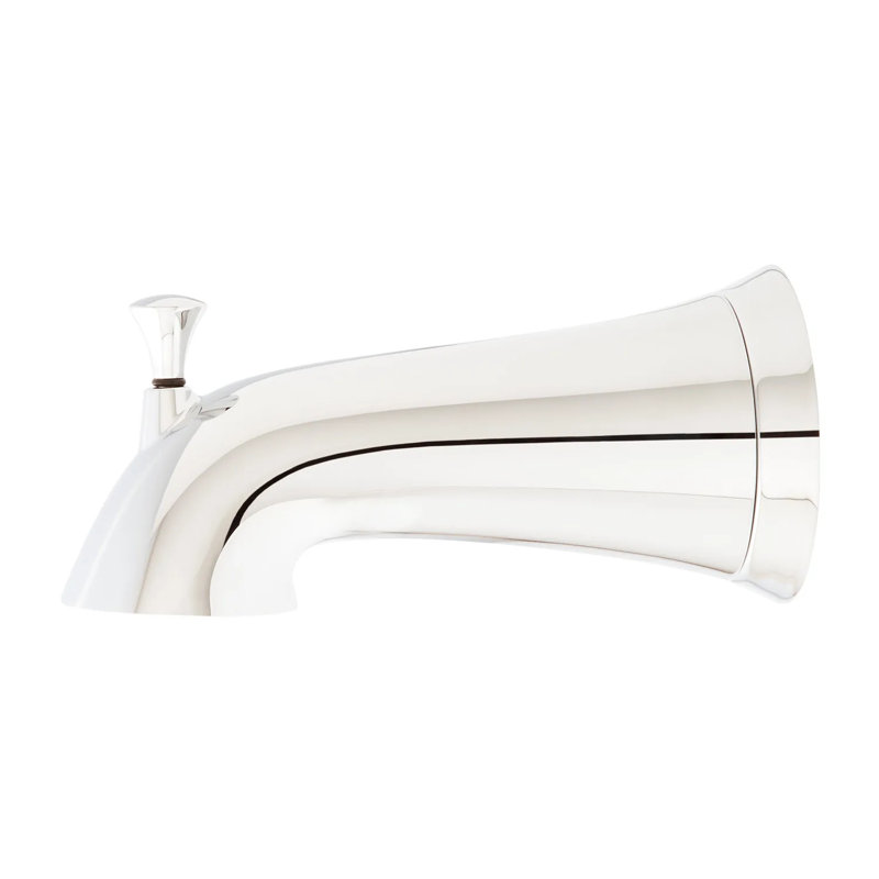 Bec de baignoire avec inverseur Signature, Nickel poli
