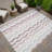 Machine Washable Indoor/Outdoor Bourkelands ACN2342 Stripes Rug-1330012953