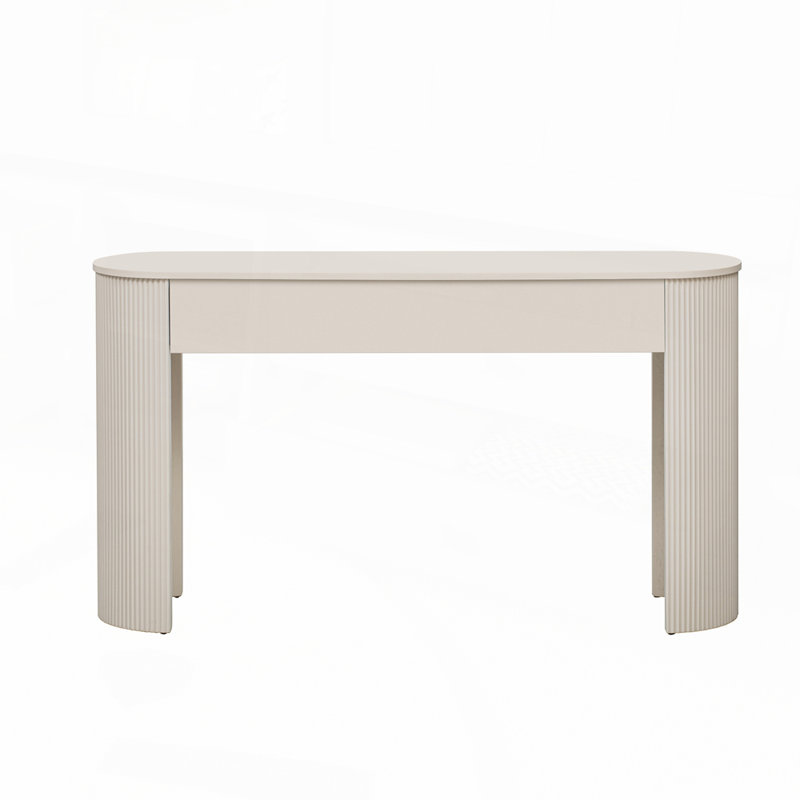 Beaumont 54'' Console Table, Champagne White
