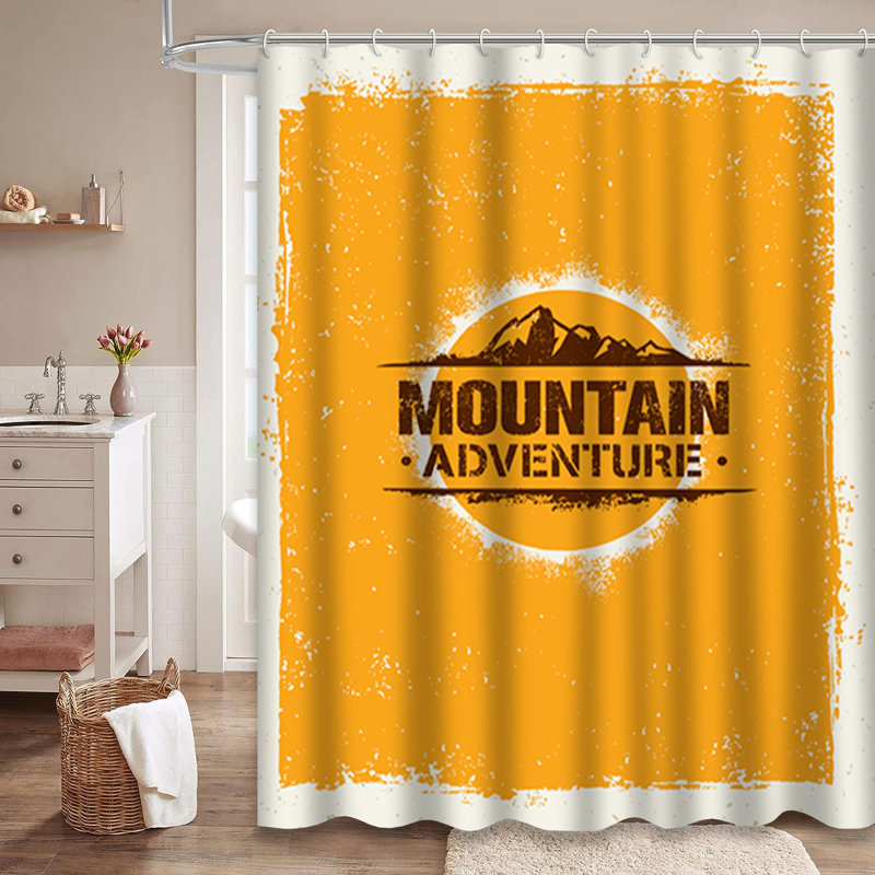 Rideau de douche à 12 crochets Mountain Adventure, L 72 po x l 78 po