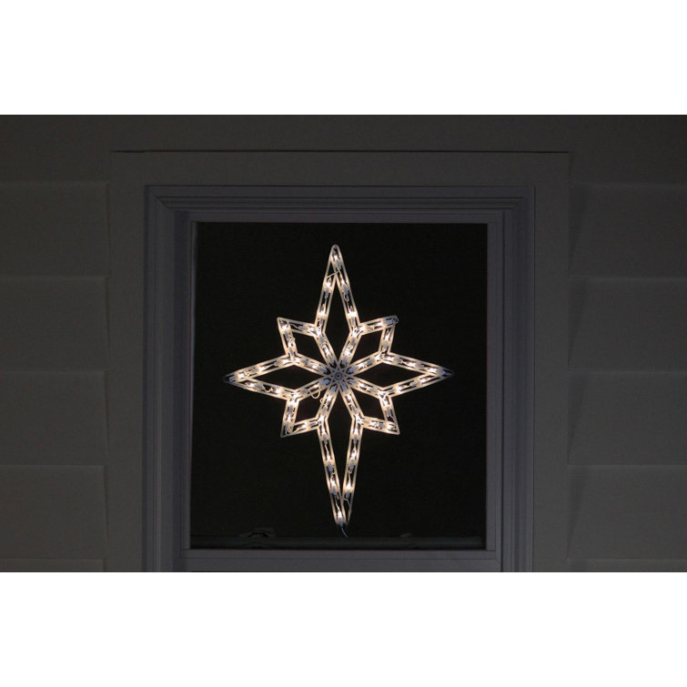 18" Lighted Star of Bethlehem Christmas Window Silhouette Decoration