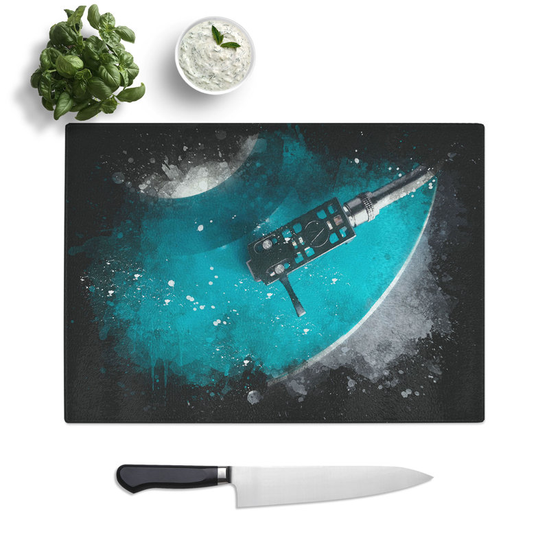 Tempered Glass the Record Player Needle Chopping Board, 28.5 cm x 39 cm