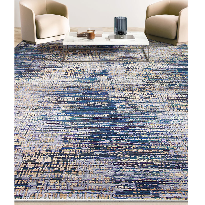 Area Rug in Gold, Rectangle 8' x 10'