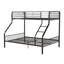 Lit superposé simple TG / grand avec échelle intégrée Gunmetal