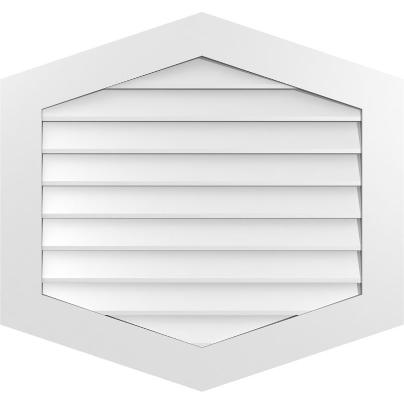 Ventilé vertical à pignon vertical 4/12 po, H 32 po x l 34 po x P 1 po