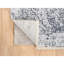 Tapis de couloir oriental en laine et soie pure noué à la main 2 pi 6 po x 6 pi gris foncé