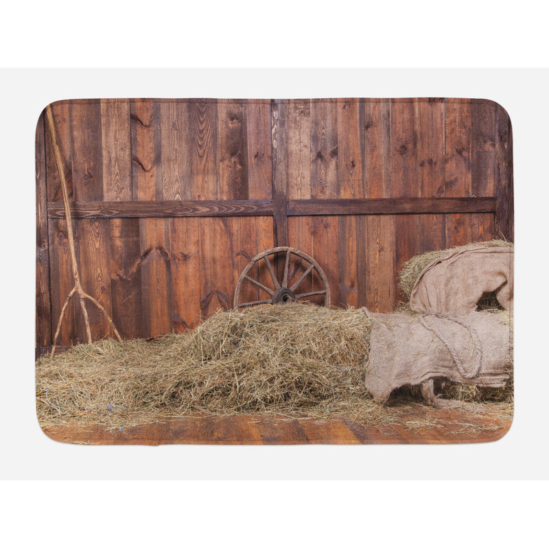 Tapis de bain East Urban Home, envers antidérapant, 30,2 po x 20 po, beige paprika