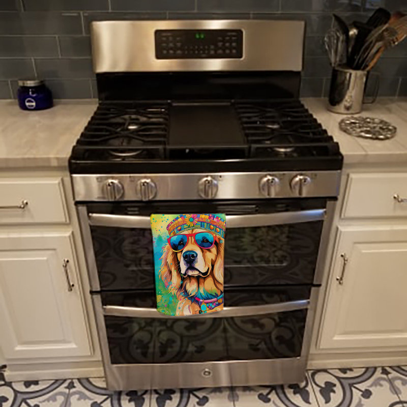 Serviette de cuisine Golden Retriever Hippie Dawg