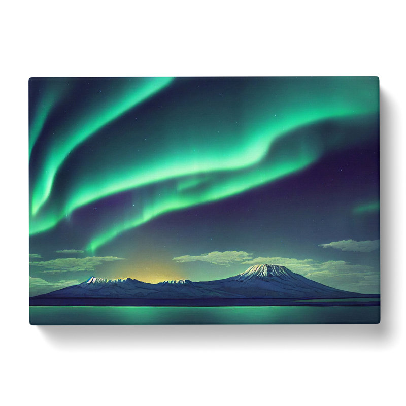 Ethereal Aurora Borealis - Wrapped Canvas Painting
