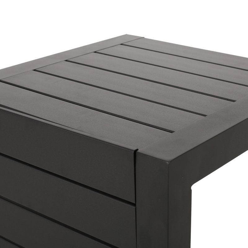 C-SHAPED TABLE WHITE, Black