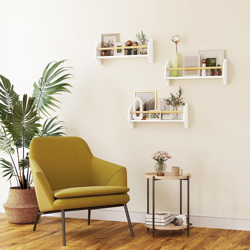 Elysburg 3 Piece Floating Shelf, 23cm H x 55cm W x 12.7cm D