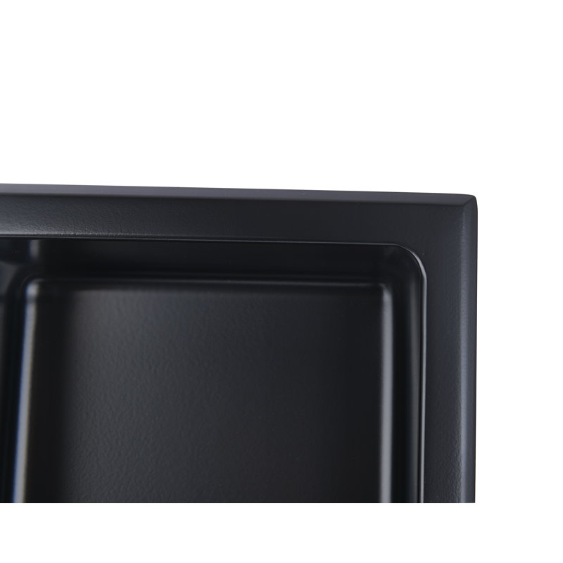8 po X P 36 po X l 4 po Niche de douche à 3 tablettes en acier inoxydable de calibre 18 D, Noir