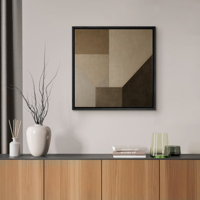 Reproduction d'art sur toile encadrée - paysage abstrait rétro pour décor de salon moderne à la ferme