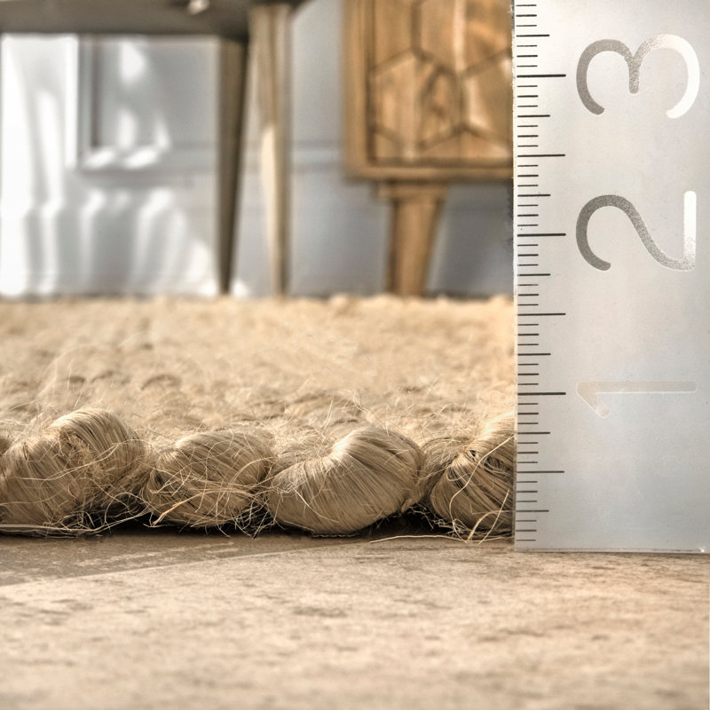 Lilliana Casual Jute Tassel Area Rug, Rectangle 4' x 6'