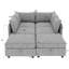 Canapé modulaire modulaire, siège de canapé convertible avec rangement, ensemble de canapé modulaire canapé-lit, combinaisons modulaires flexibles en tissu pour le salon-1327144547