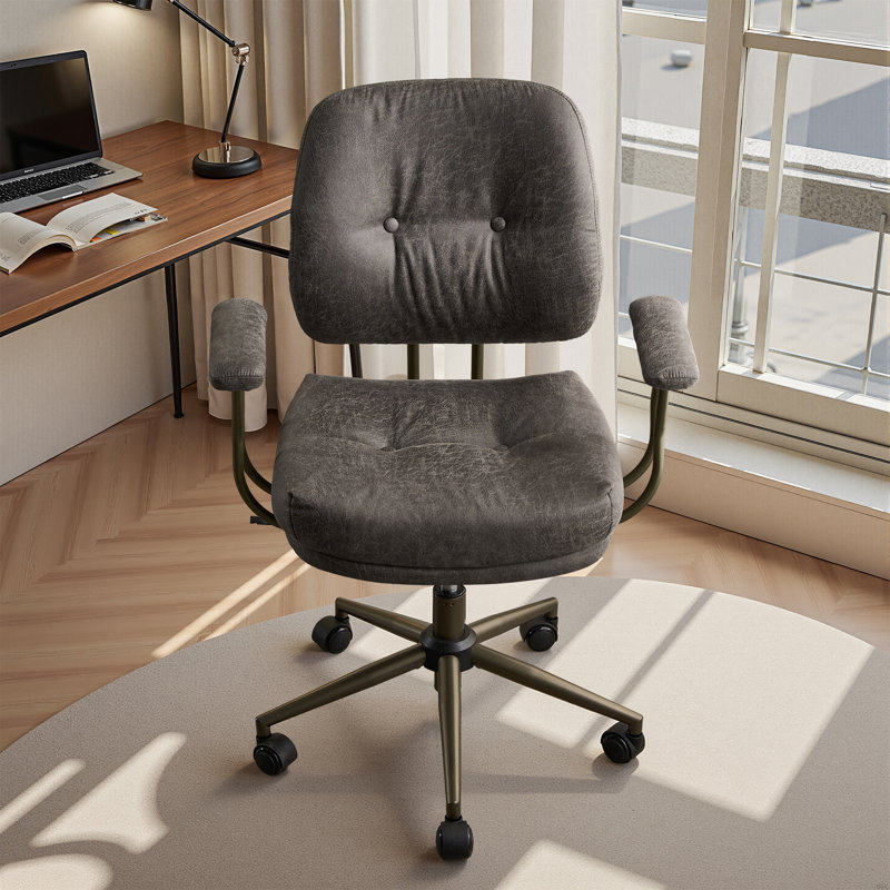Chaise de bureau pivotante à 360 ° Adden, Dark Grey