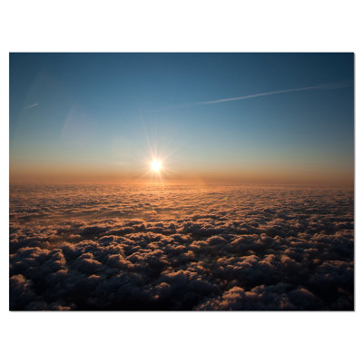 «Sunset au-dessus des nuages sombres», reproduction de photo sur toile tendue