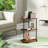 Semicircular Side Table - Brown