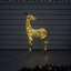 Gold Glitter Reindeer With LED Lights
