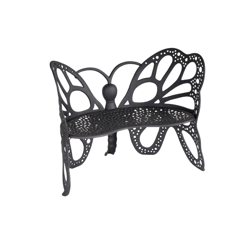Banc de jardin en aluminium Whaley, Noir