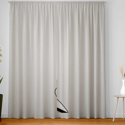 Sitting Woman Blackout Window Curtain Pair for Home Decor
