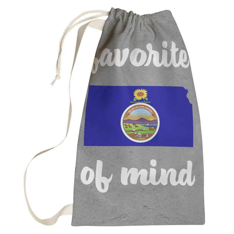 Fabric Laundry Bag with Handles, Small (64" H x 20" W x 1.5" D), Kansas