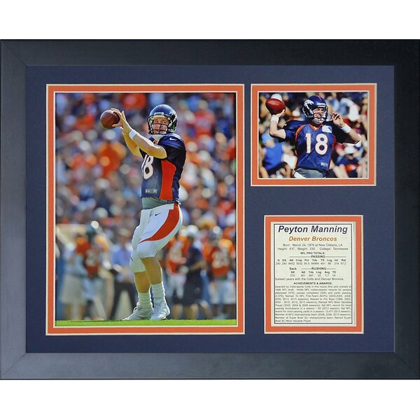 Legends Never Die Peyton Manning Framed Modern & Contemporary On Paper  Memorabilia