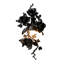 Applique murale décorative en résine de gypse, motif camélia noir français, 11,81 po de largeur