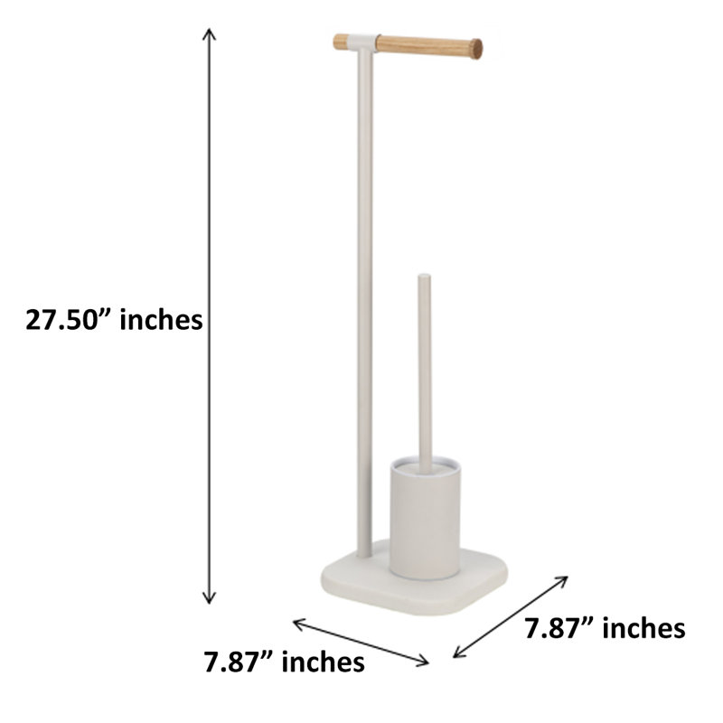 Ensemble de porte-papier hygiénique et brosse de toilette en acier inoxydable robuste
