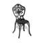2 pièces de chaise de patio en fonte d'aluminium, noir, savoir-faire exquis, to éléments, tapis antidérapant, assise extérieure confortable de 2 pièces, cadre noir, lignes gracieuses, coussin de pieds, conception ergonomique