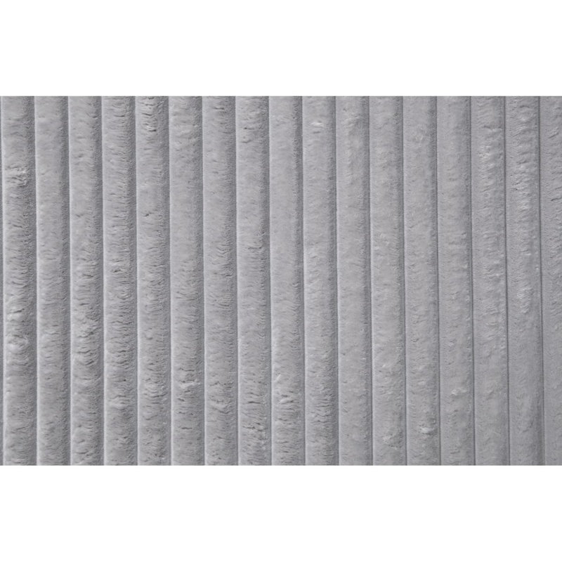 Chaise en velours côtelé gris clair Hilde avec 2 coussins Hilde