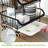 Baist 3-Tier Stackable Metal Wire Basket Cart with Lockable Wheels