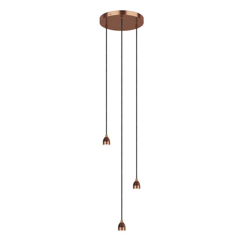 Casper 3 - Light LED Cluster Pendant, Copper