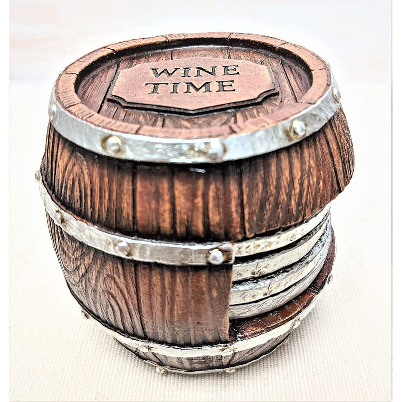 Ensemble de sous-verres en polyrésine rustique Western avec support décoratif Old West