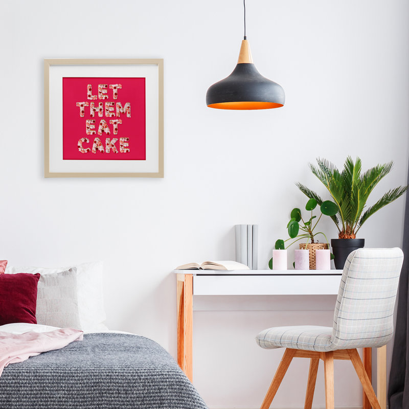 «Let Them Eat Cake», impression sous verre encadrée, design par Lish Creative, Cadre de récolte en pin, H 13 po x l 13 po