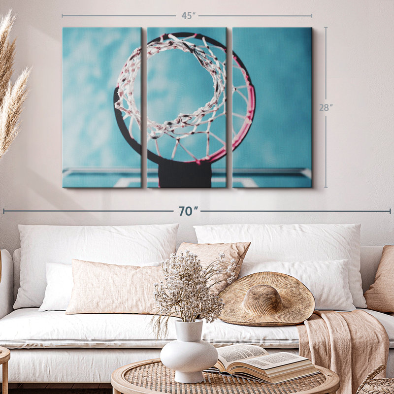 «Basketball Hoop», 3 pièces, H 28 po x l 45 po x P 1,25 po