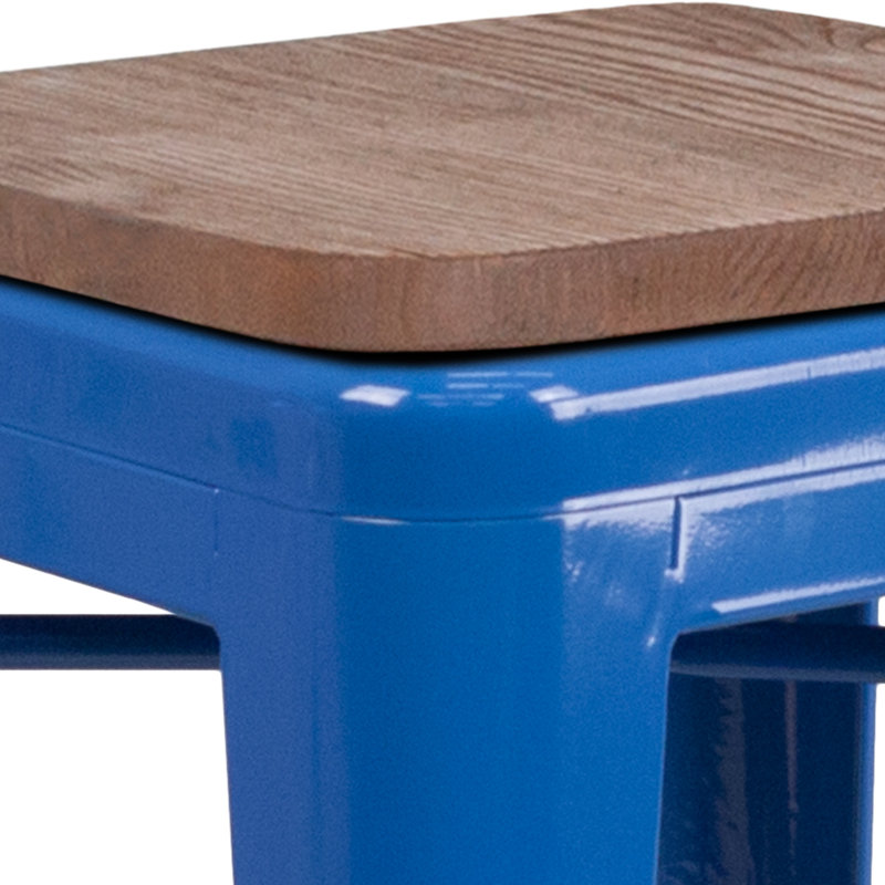 Tabouret à hauteur de comptoir 24 po Gladus, bleu, 1, Tabouret de comptoir (assise de 24 po de hauteur)