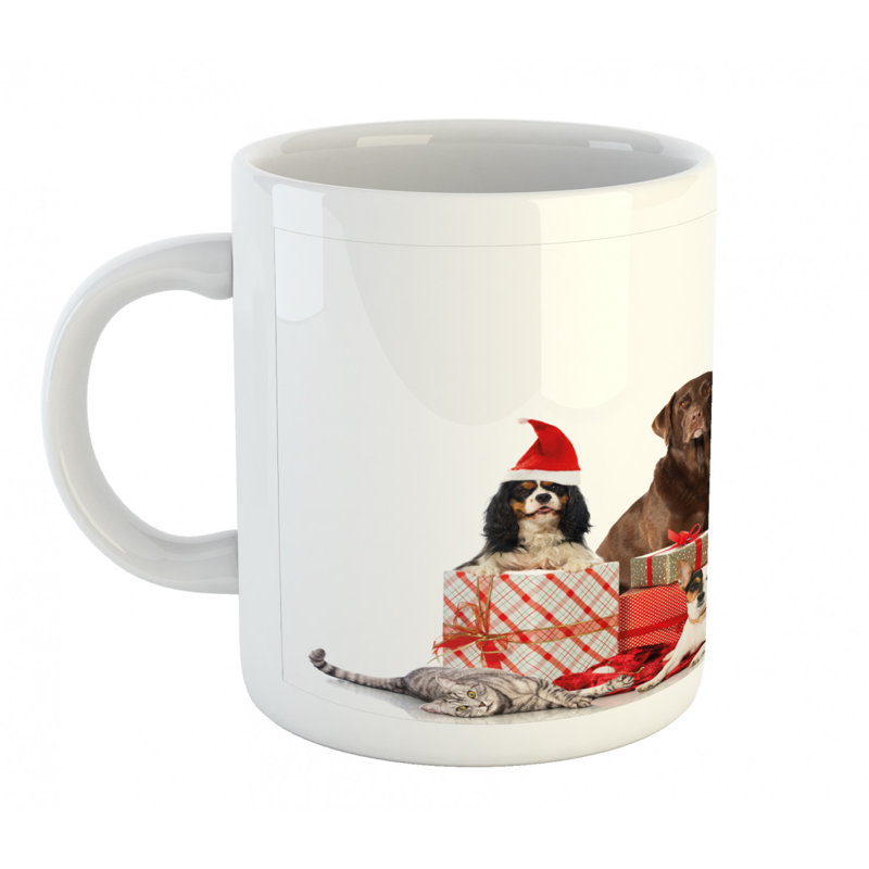 Grande tasse à café à plusieurs animaux