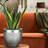 Concrete Effect Indoor Plant Pot, Indoor Planter with Metallic Looks, Small Flower Pot with Mesh Pattern D26.5 H24.5 cm, with Inner Top D22.5 cm, 13 litres-634636569