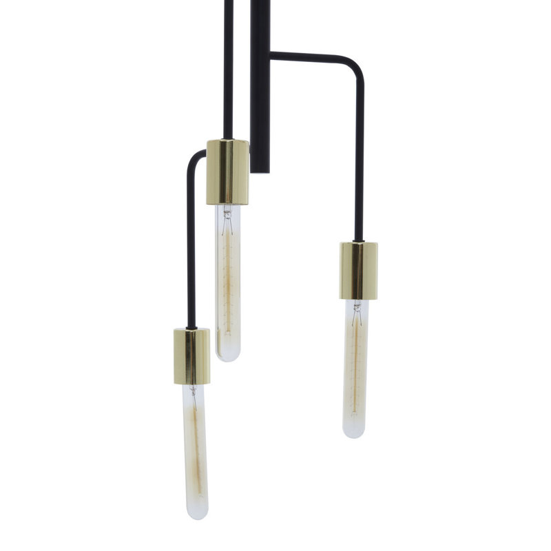 Bowley 3 - Light Bulb Pendant, Gold/Black