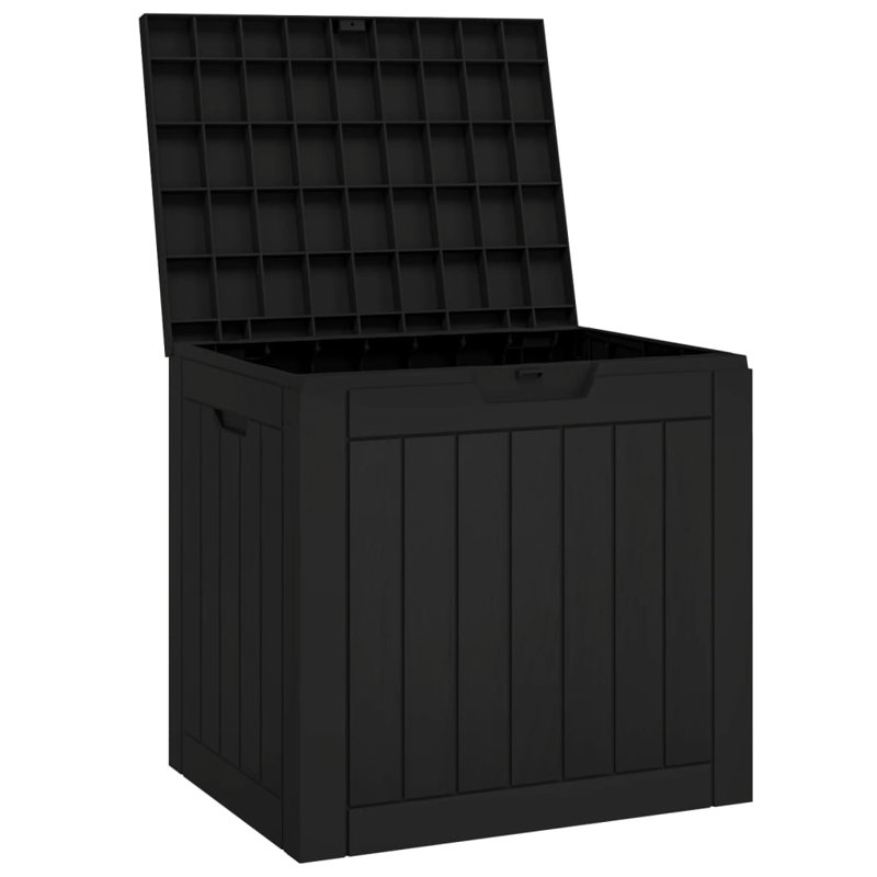 31.2 Gallons Water Resistant Polypropylene Deck Box, Black