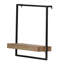 Tablette décorative industrielle en fer et en bois, 15,7 x 5,9 x 17,7, en bois, style décoratif, décor moderne