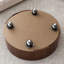 Table basse ronde avec 2 tiroirs