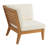 Irma Outdoor Solid Teak Wood Corner Chair with Cushions